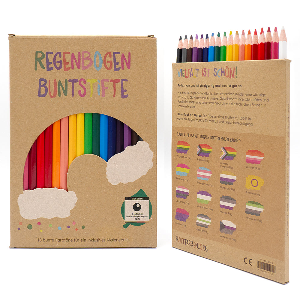 18 Regenbogen-Buntstifte