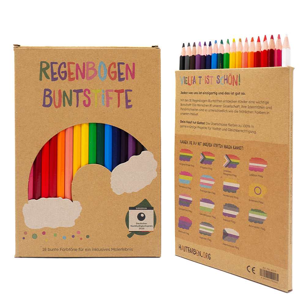 18 Regenbogen-Buntstifte für Kinder