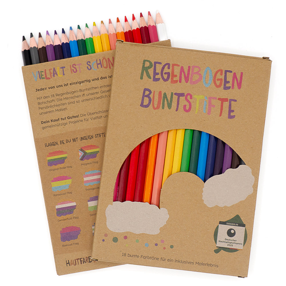 18 Regenbogen-Buntstifte für Kinder